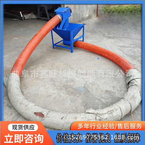 车载稻谷粮食软管吸粮机牛筋管材质输送距离8m软管电车载抽粮机