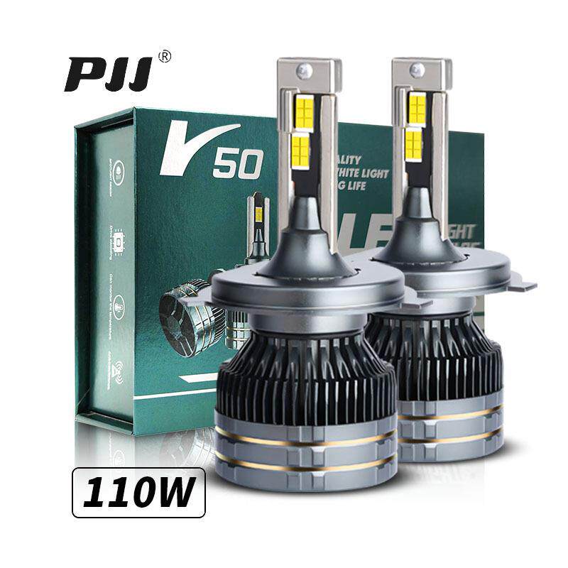 大功率汽车led大灯110W双铜管前照灯聚光超亮H4远近光led汽车大灯