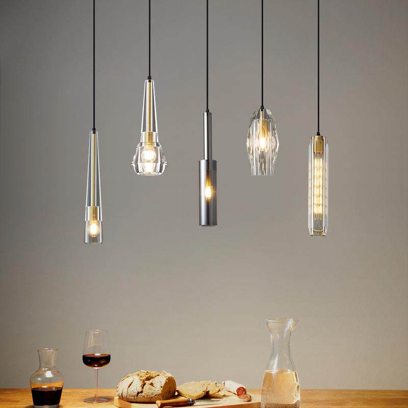 天亨轻奢全铜吸顶吊灯卧室床头客厅餐厅咖啡厅吧台吊灯简约水晶灯