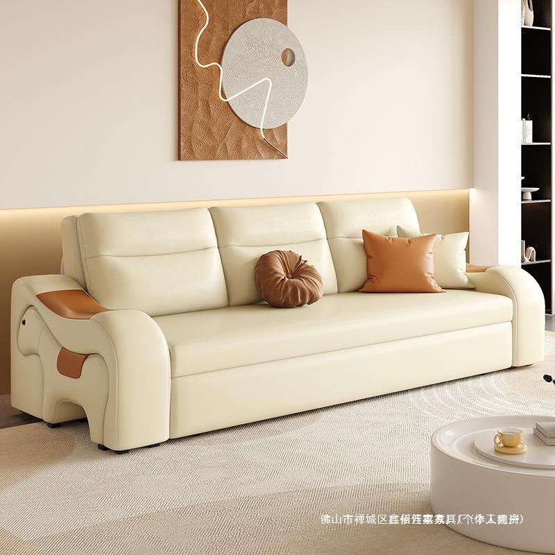 双人沙发床1.5米带储物抽拉式可折叠两用 布艺伸缩床抽拉木制可躺