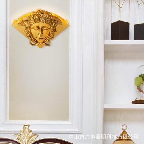 法式全铜壁灯欧式别墅奢华复古过道走廊玄关门厅灯饰古典脱蜡铜灯