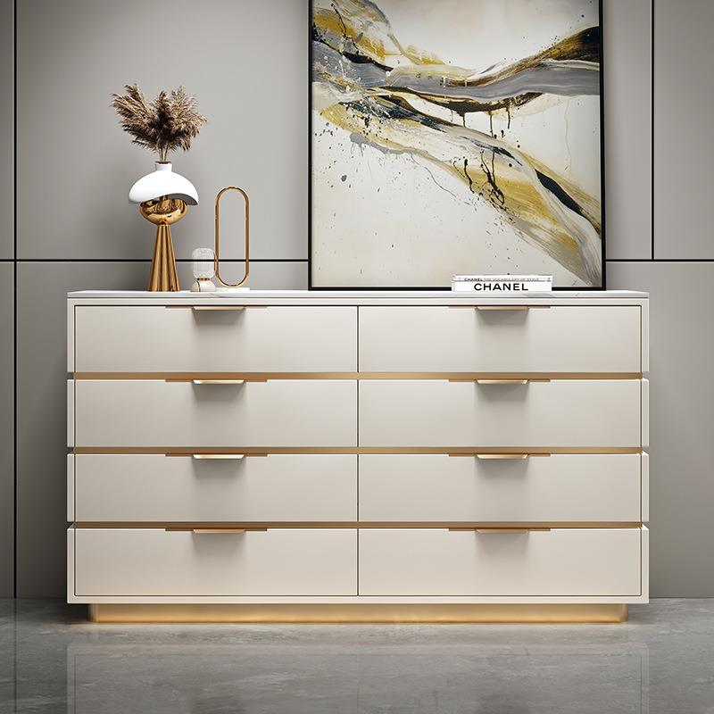 意式极简八斗柜实木轻奢卧室收纳柜储物柜六斗抽屉柜餐边柜玄关柜