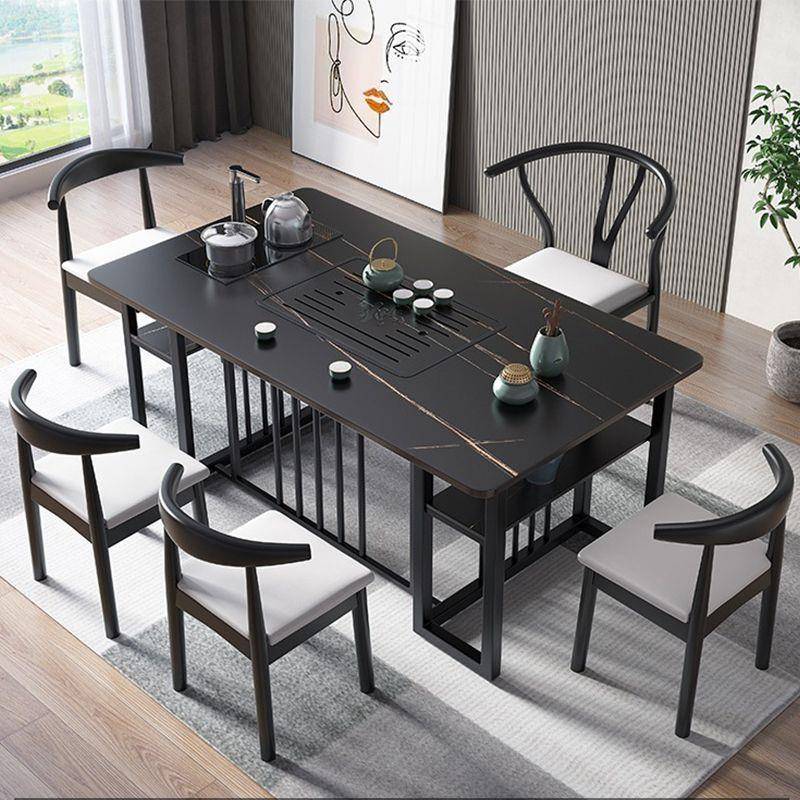 岩板桌面办公室茶桌椅组合轻奢家用客厅泡茶几茶桌一体一整套茶台