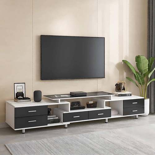 电视柜现代简约2025新款客厅家用小户型落地可伸缩茶几电视柜套装