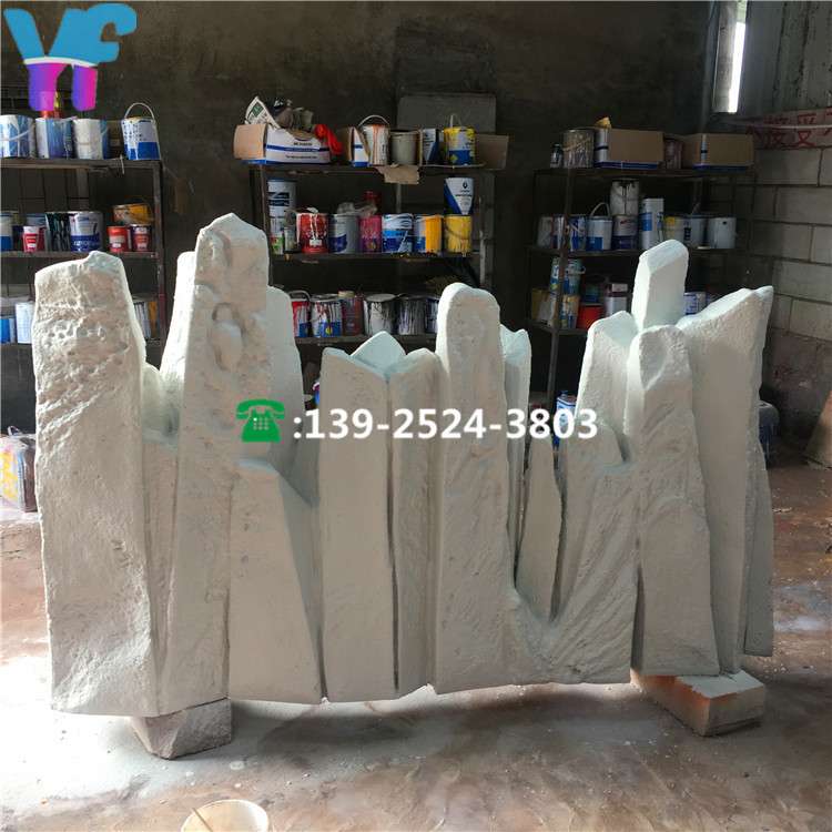 商业广场大型玻璃钢雕塑创意山水园林假山摆件石头景观