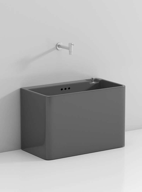 S588阳台卫生间灰色洗拖把池家用大号陶瓷拖布池户外小号槽池