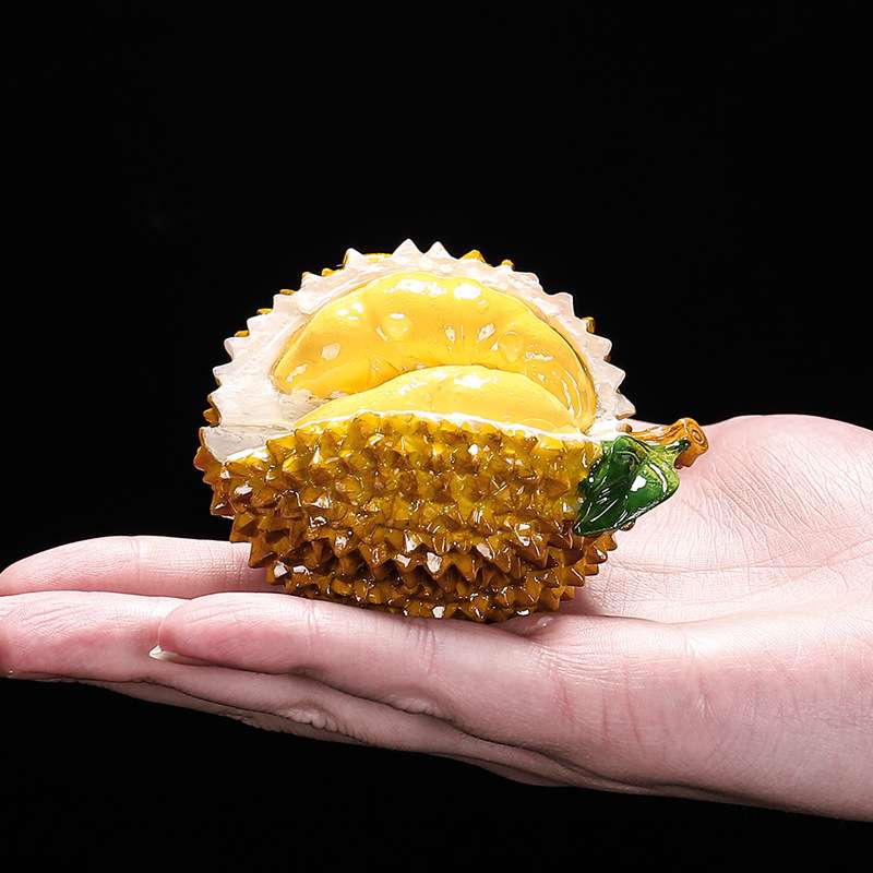 变色水果手工茶宠摆件精品可养茶道茶玩茶盘零配件榴莲石榴茶宠