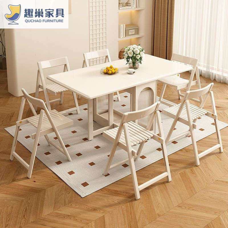 实木折叠餐桌白色奶油风小户型靠墙伸缩吃饭桌多功能可移动桌子,鲜花速递/花卉仿真/绿植园艺,割草机/草坪机,淘宝优惠券,粉丝福利购,淘宝优惠卷