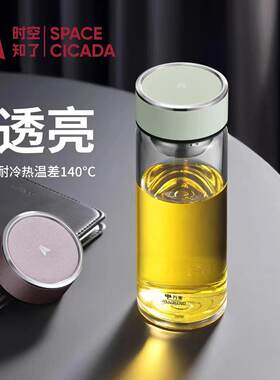 万象时空知了单层玻璃水杯女高颜值轻奢风家用U468/U469/U470