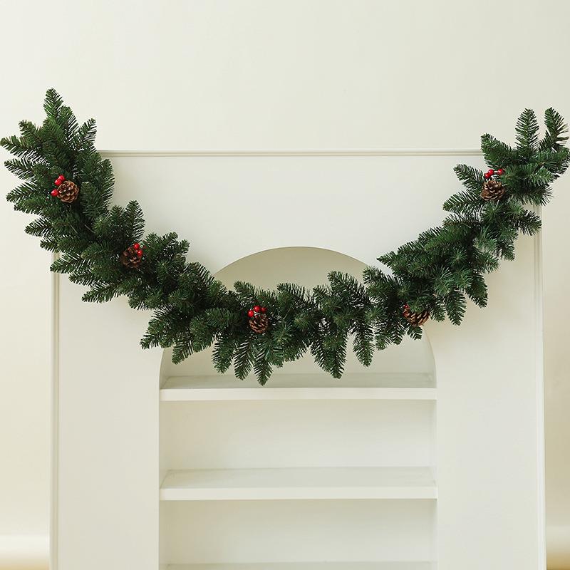 海外圣诞节装饰品节日场景树摆件布置装扮手工仿真松枝树枝小挂饰