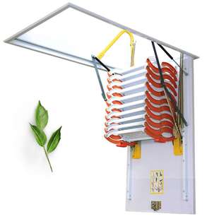 19年老店楼阁升降爬梯家用室内拉伸梯别墅复式阁楼梯隐形伸缩楼梯