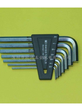 进口瑞士 PB 213Z.H 英制3/32-5/16平头内六角扳手 六角匙7件套装