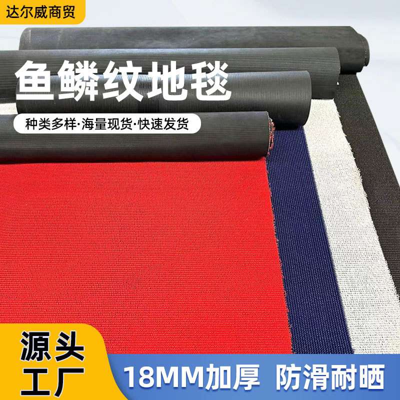宝丽美地毯整卷大面积全铺整张户外耐脏耐踩涤纶丝地毯地垫可裁剪