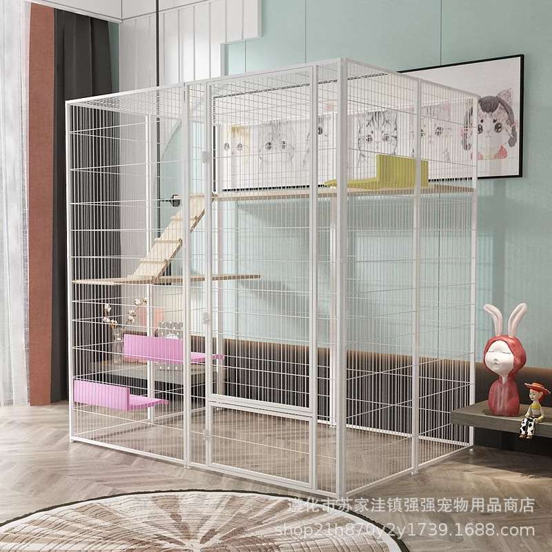 猫笼子超大别墅自由空间室内猫舍可放猫砂盆豪华展示猫咪柜繁育笼