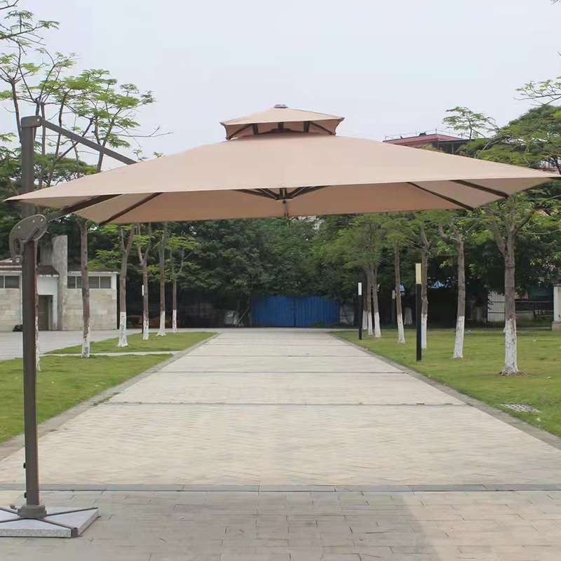 户外遮阳伞庭院圆形花园伞方形阳台伞摆摊岗亭大太阳伞防风罗马伞