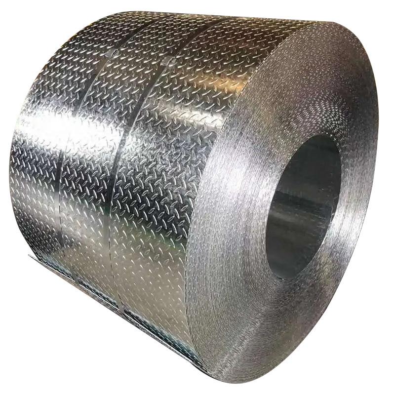 Q235B压花花纹板镀锌防滑钢板扁豆型花纹板3-5厚花纹板镀锌