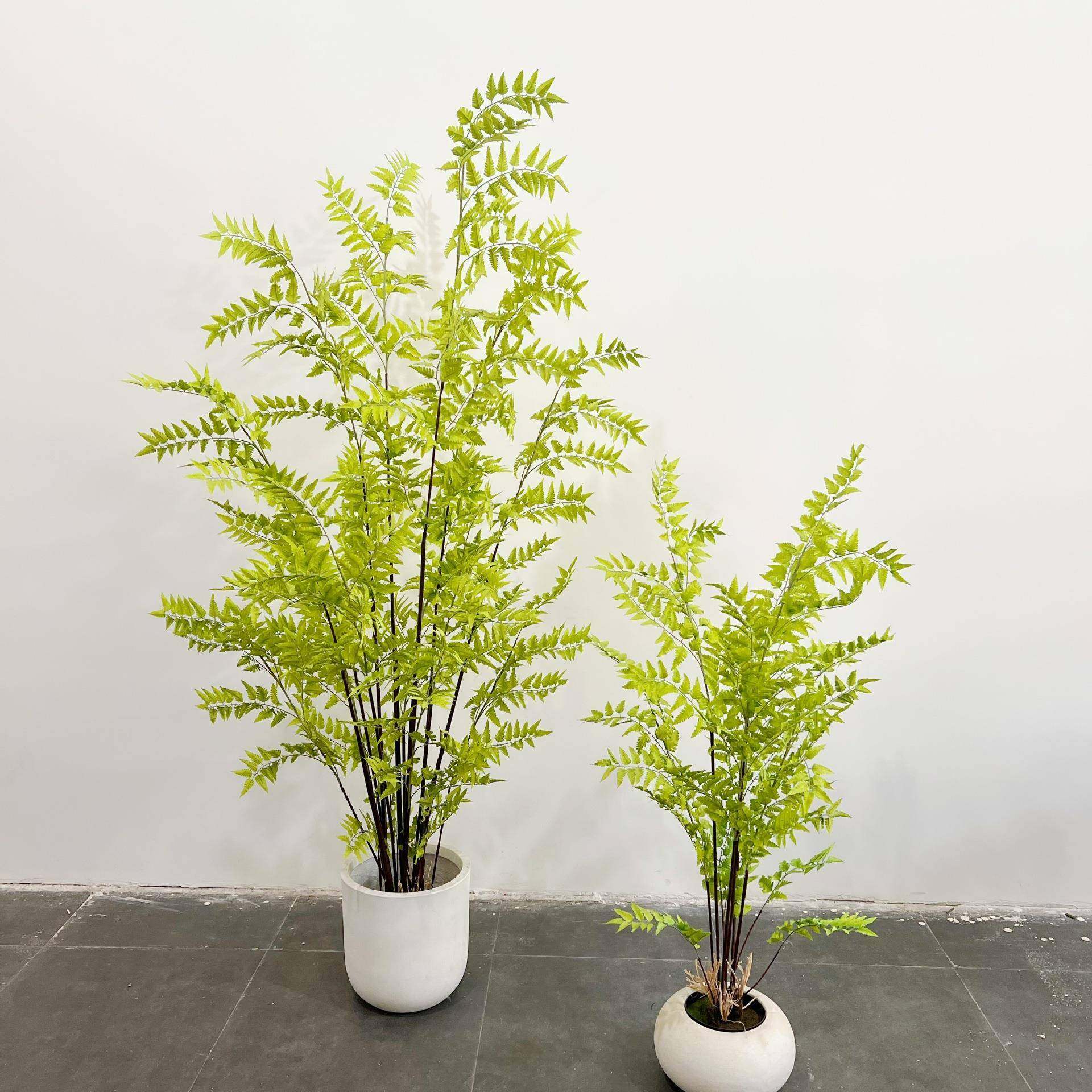 绿植羊齿蕨落地盆栽室内大型仿真植物摆件客厅蕨类植物工程造景