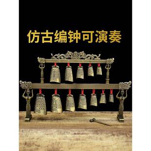 仿古编钟乐器摆件曾侯乙编钟模型演奏中式客厅装饰品婚庆影视道具