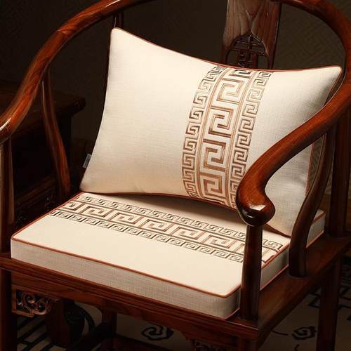 乳胶坐垫新中式实木凳子垫茶桌椅垫加厚圈椅太师椅座垫防滑垫