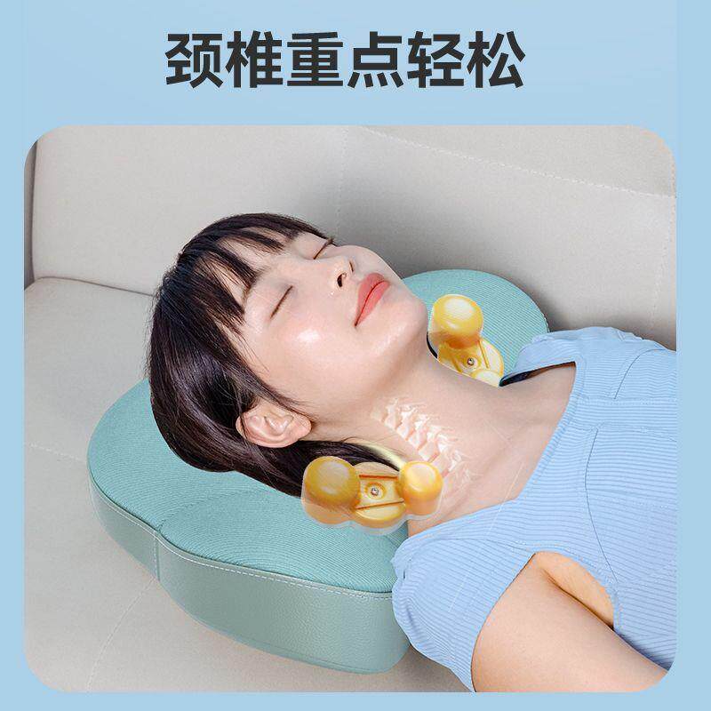 颈椎按摩枕头颈部靠枕揉捏肩部背部腰部家用办公靠垫红外理疗