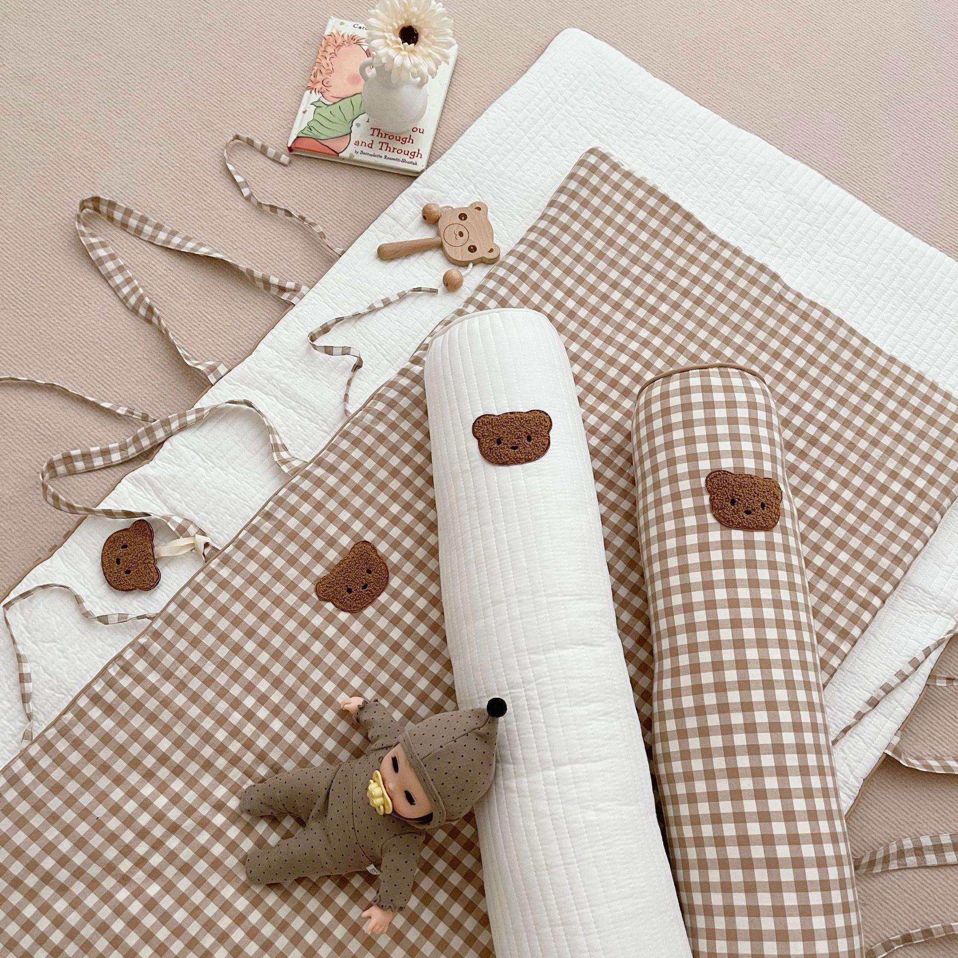 熊熊便携式手提垫子幼儿园床垫熊熊纱布毯熊熊抱枕熊熊长枕