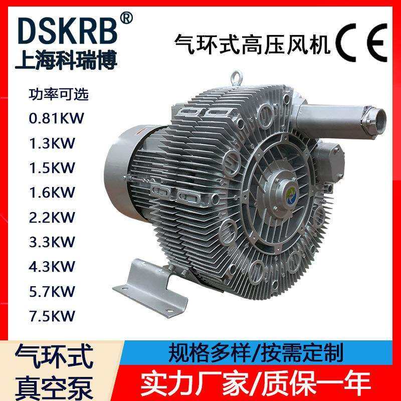 现货 三相双段气环式真空泵 5.7KW木工机械真空吸附高压风机