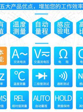 伊万厂家VC3267A+自动量程真有效值温度感应验电万用钳形表