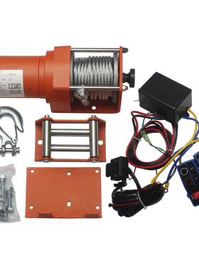 厂家直销ATV电动绞盘 2500磅配尼龙绳 小型电动绞盘
