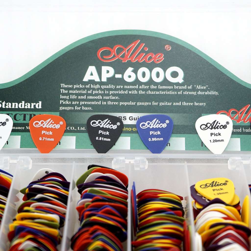 爱丽丝ALICE 吉他拨片磨砂光面ABS弹片 一盒600片各种厚度AP600PQ
