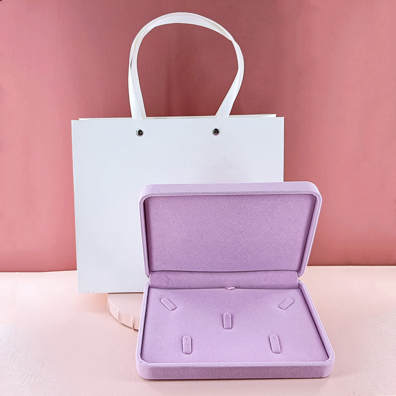 绒布三金套盒结婚聘礼定亲项链戒指耳环新娘嫁妆黄金饰Z品收纳礼