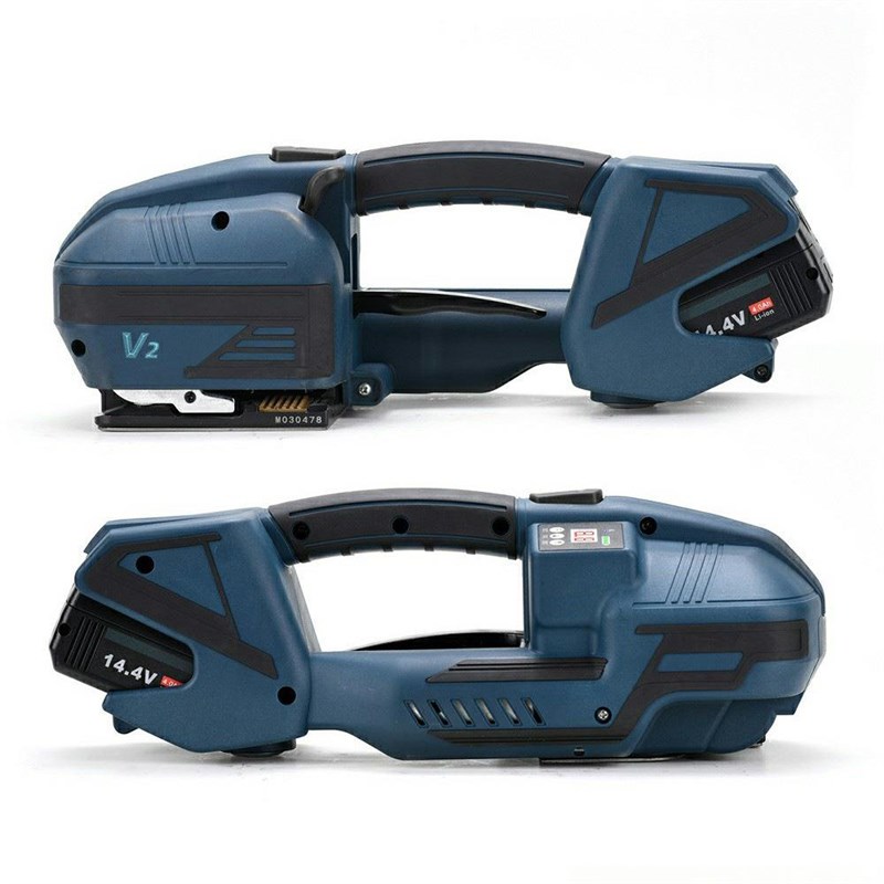 V2电动打包机 手提式全自动捆扎塑钢带IPP带热熔免扣塑料带打包器