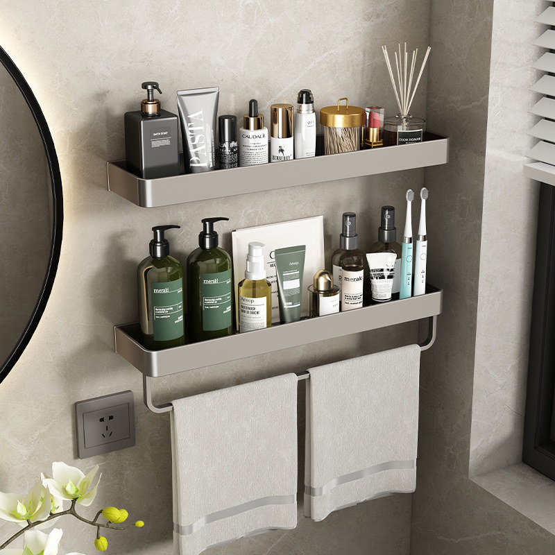 卫生间置物架免打孔浴室洗手间洗漱台用品大全收R纳厕所洗澡间壁