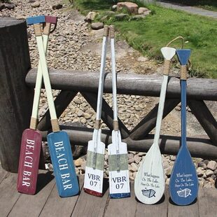 浆风格壁饰墙面片装饰挂件木地中海酒吧复古船桨橱窗活动摆设道具