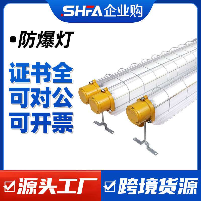 沈防隔爆型LED防爆灯荧光灯单管双管长条仓库厂房厨房车间日光灯