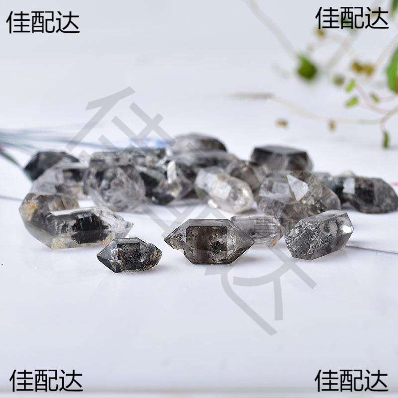 基蒙白闪灵水晶原石双尖柱赫尔双尖柱白水晶双头钻
