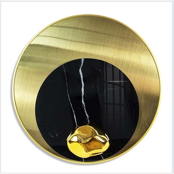 现代轻奢玄关装饰画港式样板房客厅餐厅壁画简约金色立体抽象挂画