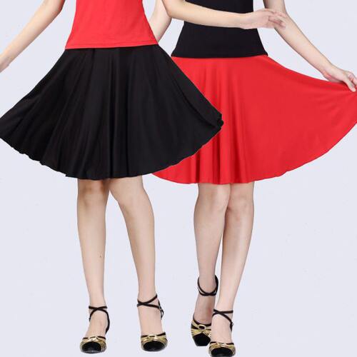 舞蹈裙半身裙新款广场舞裙大摆裙现代舞交谊舞裙夏跳舞裙中短裙女