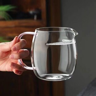 月牙公道杯分茶器茶海加r厚玻璃泡茶器带过滤茶壶大号简约家煮茶