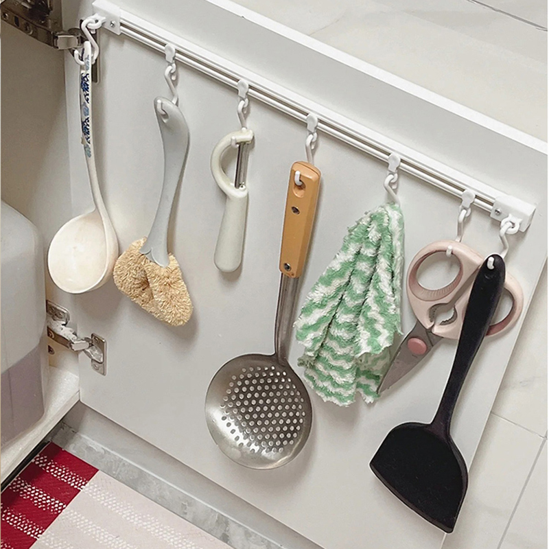 橱柜门收纳挂钩厨房勺子铲子壁挂置物架空间利用S神器厨房用品大