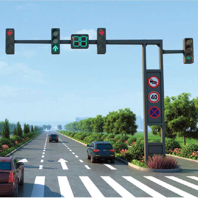 5米6米红绿灯立杆道路指示信号灯市政八角监控道路抓拍探头灯杆