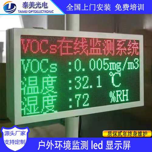 农业大棚温湿度环境监测看板提供485串口modbus协议户外led显示屏