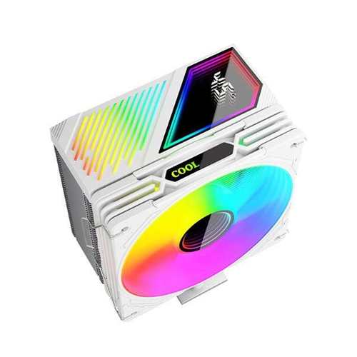 1个 颜色：白色 材质：塑料 GT600数显CPU散热器电脑温控静音ARGB