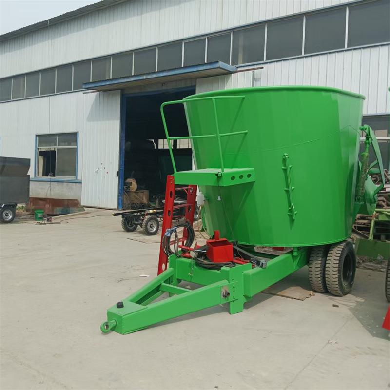 养牛场全日粮拌草机双绞龙电动搅拌机3-24方电子称重饲料混合