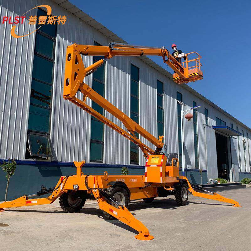 厂家现货户外8米高空载人电动液压作业平台折臂式升降平台