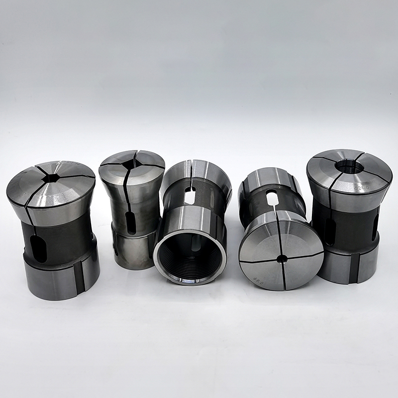 52机六角M6j0*2牙夹头弹簧钢车床型后拉式弹性筒夹