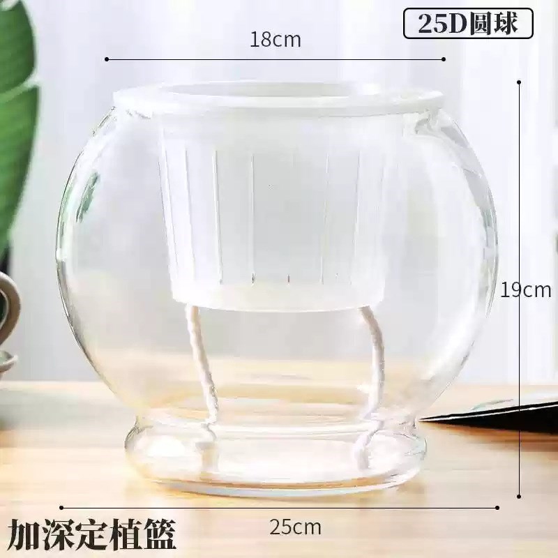 简约现代水培植物玻璃花瓶水养y圆球H玻璃插花器皿客厅桌面装饰摆