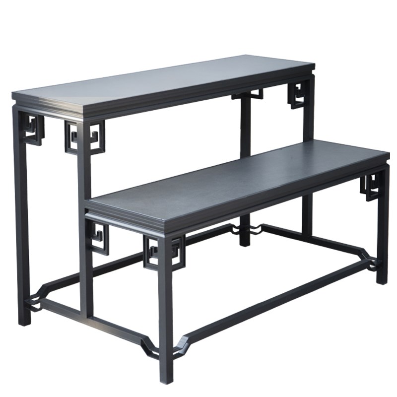 架子托架物架几落地式吊兰置花多肉架客厅盆景Q花铝材仿古摆放中