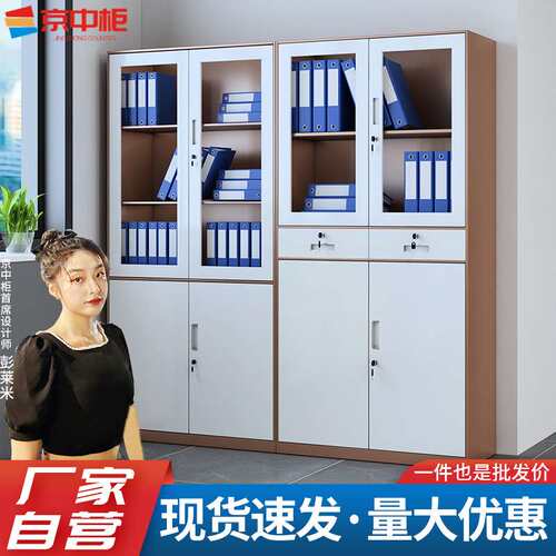 拆装文件柜窄边办公室铁皮矮柜企业单位财务室文件收纳资料存放柜