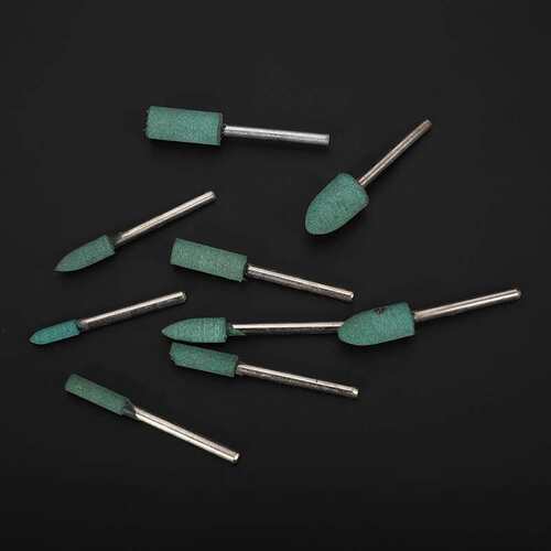 磨床工具套件100PC混合3mm陶瓷石羊毛轮橡胶磨钻头Dremel旋转模具