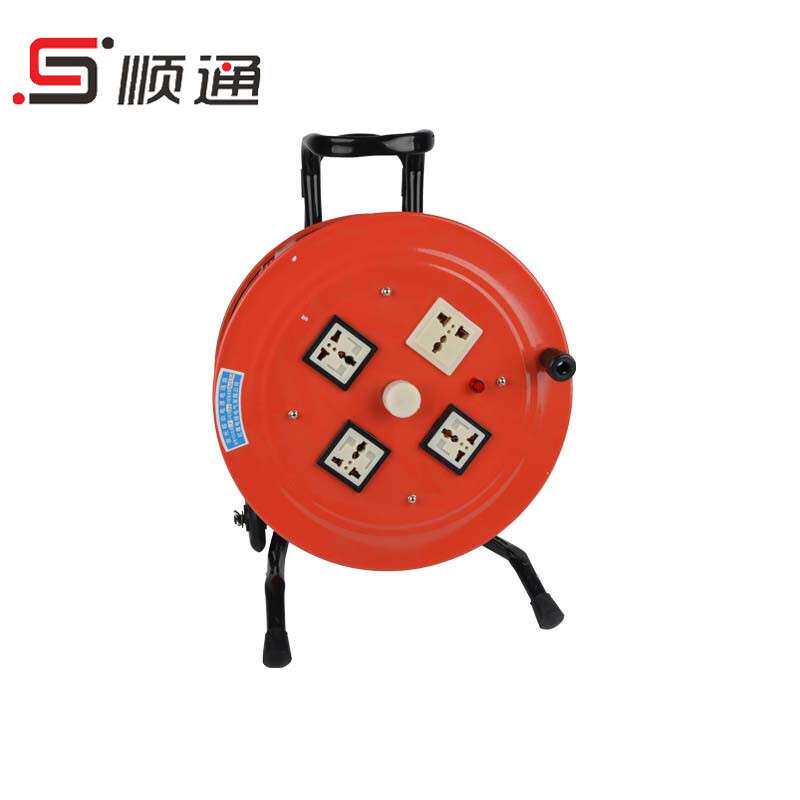 新品 绕线盘空盘托线盘50米线缆盘拖线盘2*1.5m3收线器移动电缆盘